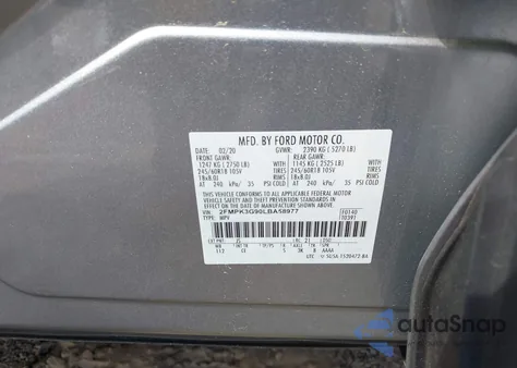 2020 Ford Edge Se z USA, uszkodzony, nr VIN 2FMPK3G90LBA58977